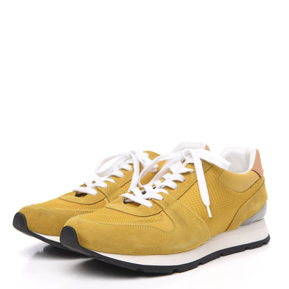 Louis Vuitton Calfskin Suede Abbesses Sneakers 8 Jaune 3 of 11