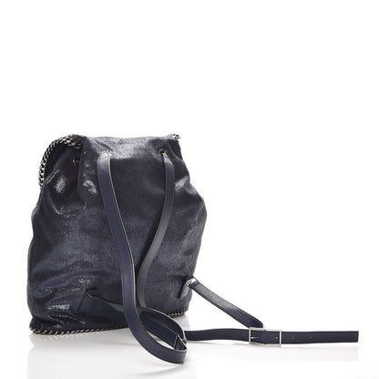 Stella McCartney Shaggy Deer Falabella Backpack Metallic Blue 3 of 7