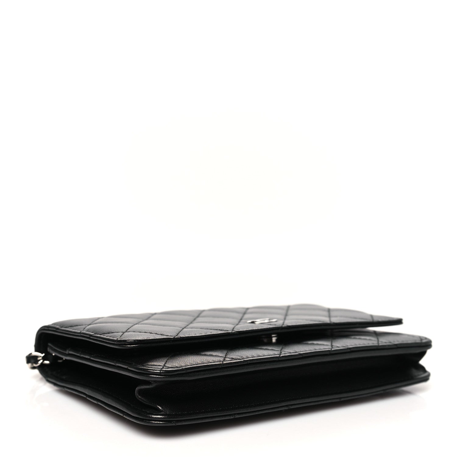 Chanel Lambskin Quilted Wallet On Chain WOC Black 4 of 11