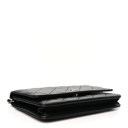 Chanel Lambskin Quilted Wallet On Chain WOC Black 4 of 11