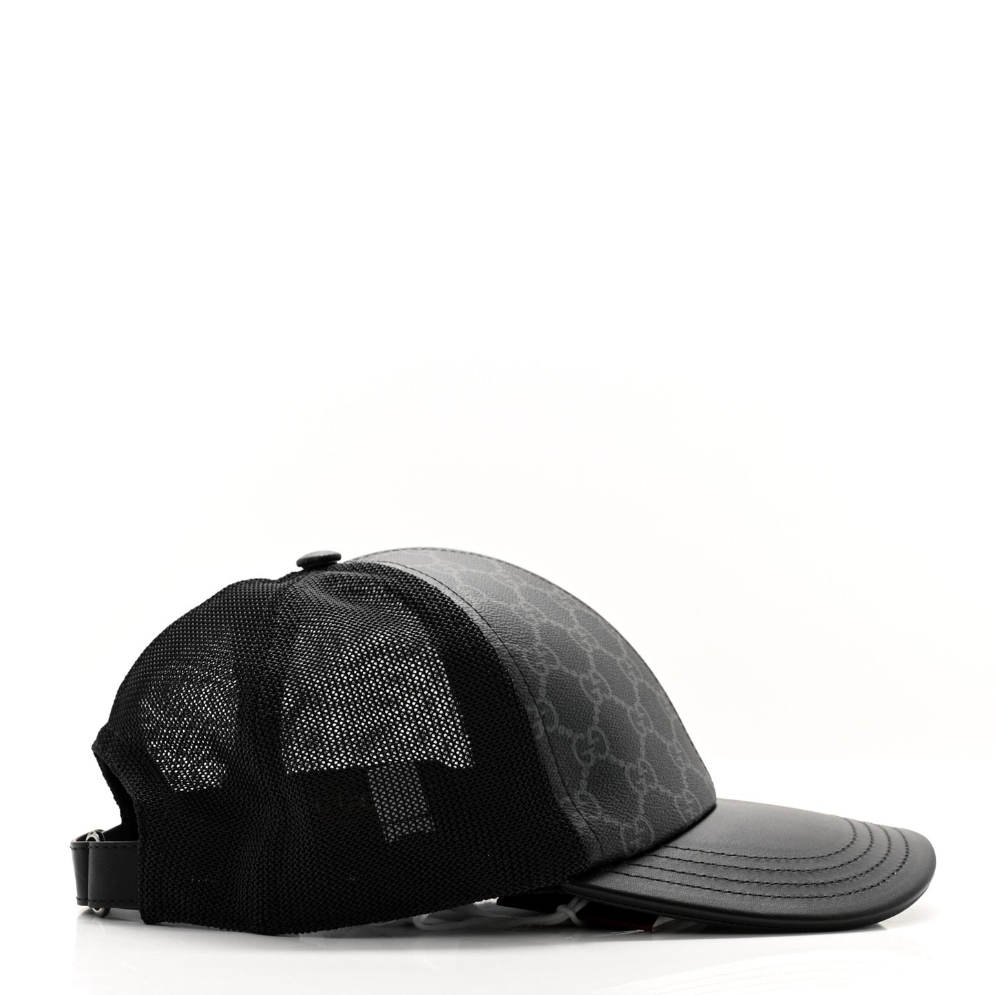 GG Supreme Monogram Baseball Hat M 58 Black
