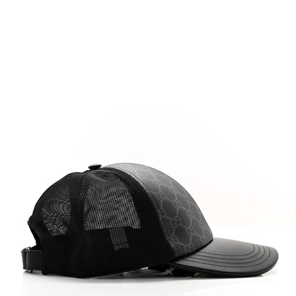 Gucci GG Supreme Monogram Baseball Hat M 58 Black 5 of 10