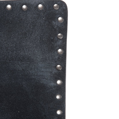 Valentino Garavani Pebbled Calfskin Turquoise Medium Guitar Strap Rockstud Rolling Flap Saddle Bag Black 10 of 11