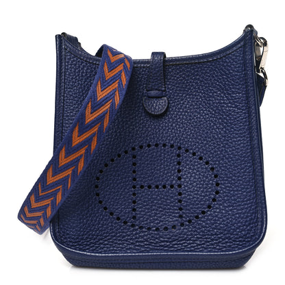 Hermes Taurillon Clemence Amazone Evelyne TPM Bleu Encre 1 of 10