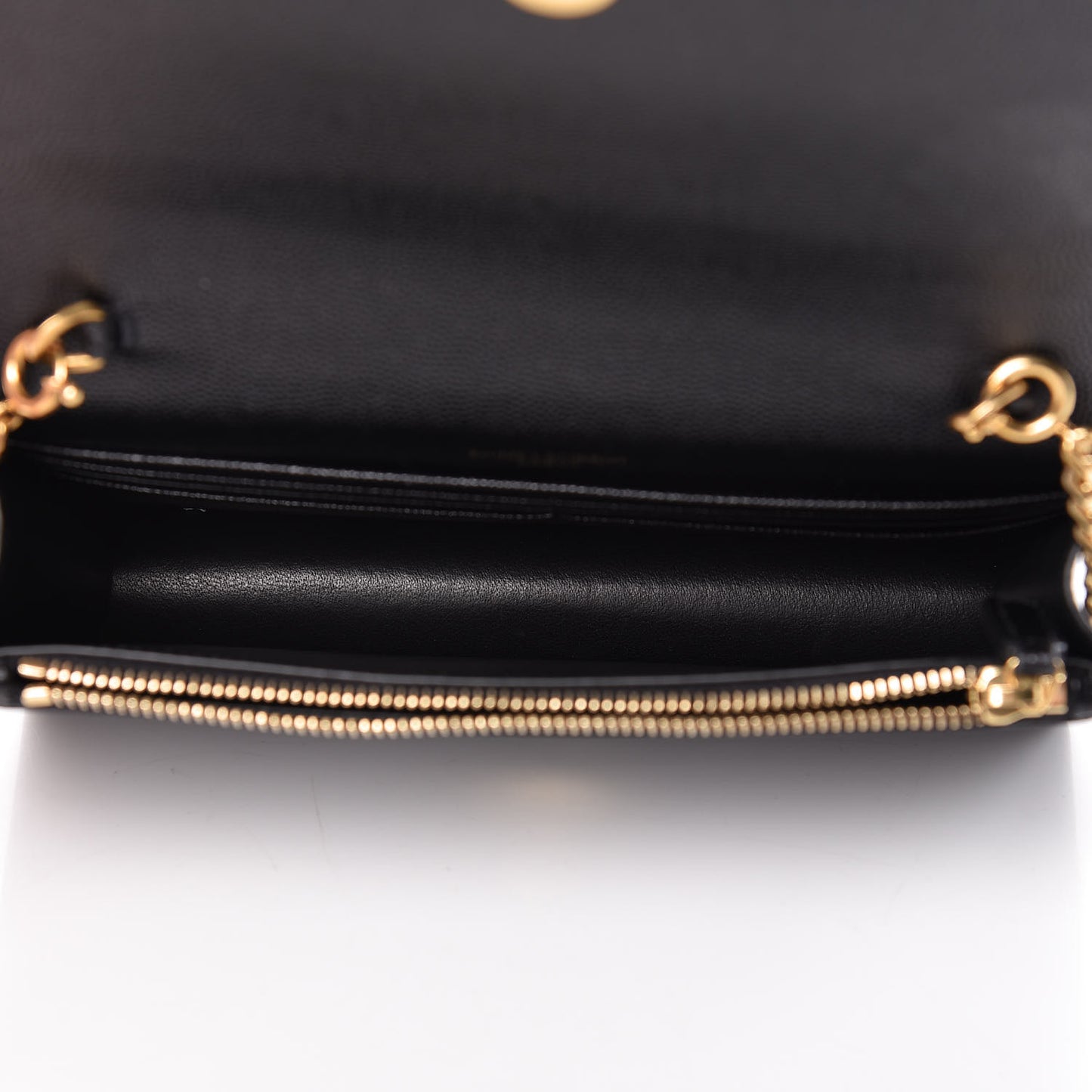 Grain De Poudre Small Classic Monogram Kate Tassel Chain Wallet Black