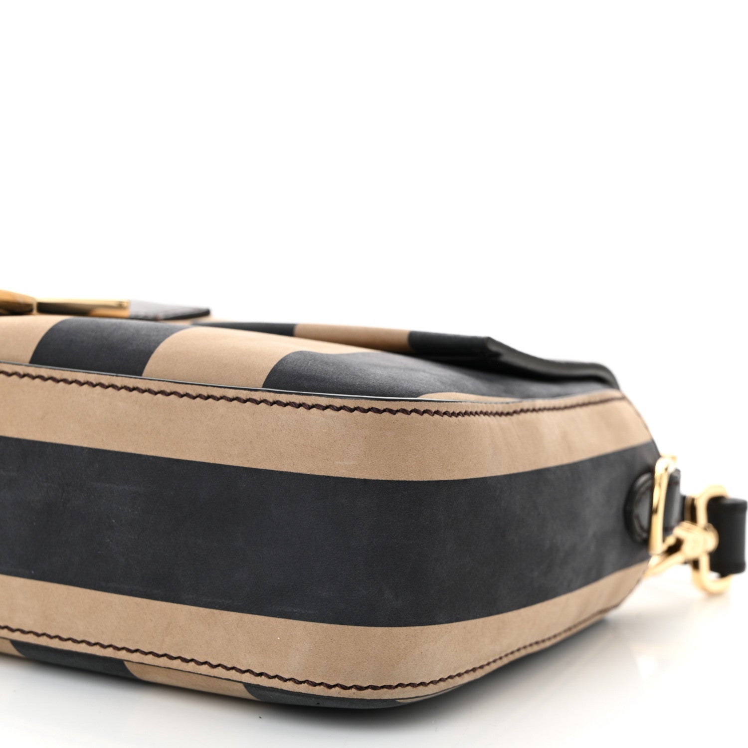 Fendi Nubuck Pequin Baguette Moro Ebano 10 of 10
