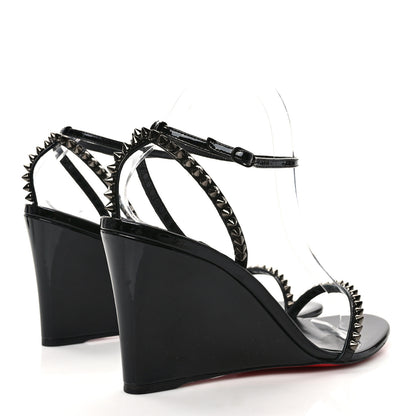 Christian Louboutin Patent Calfskin So Me Spike 85 Wedge Sandals 41 Black 4 of 8