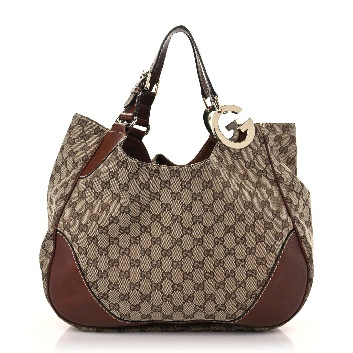 Gucci Monogram Medium Charlotte Hobo Brown 1 of 17