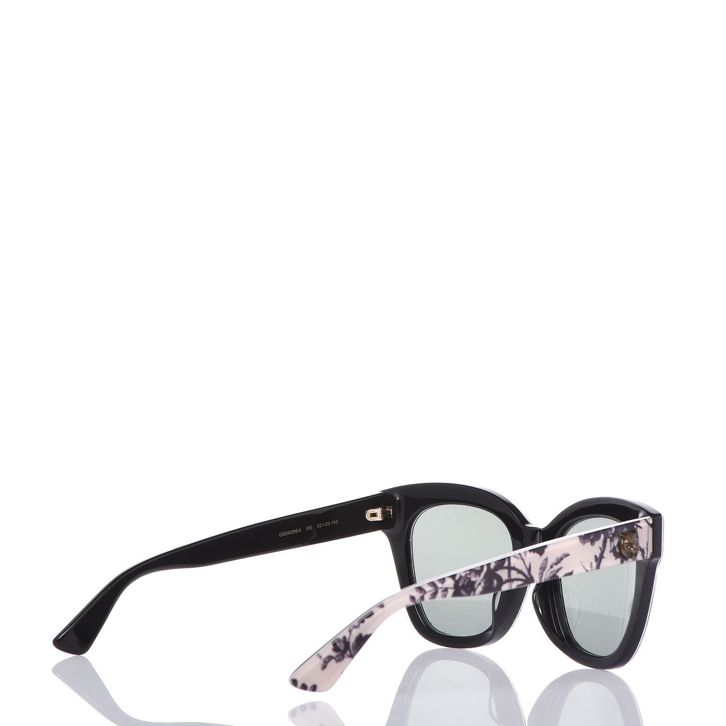Acetate Herbarium Print Square Frame Sunglasses GG0029SA White