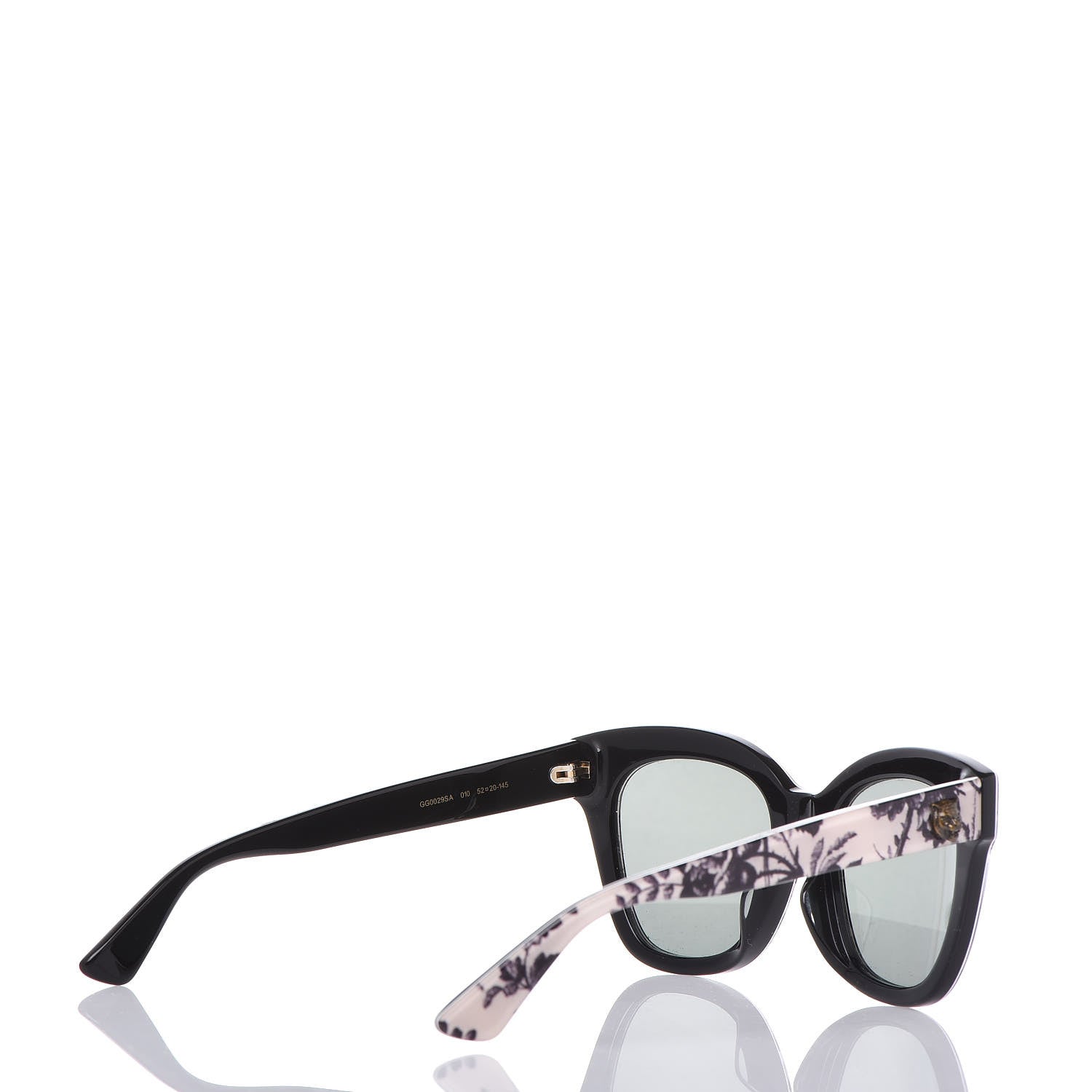 Gucci Acetate Herbarium Print Square Frame Sunglasses GG0029SA White 4 of 9