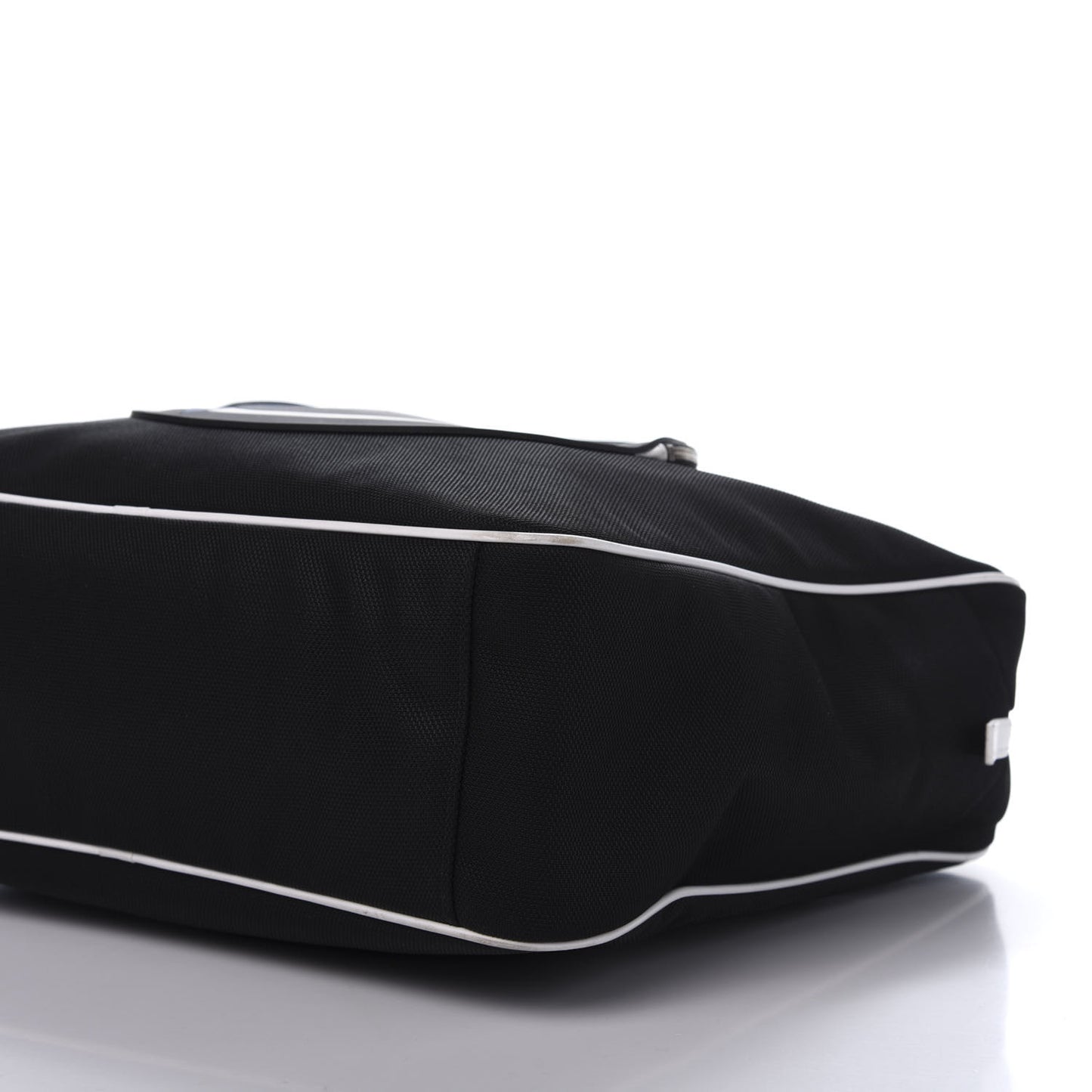 Canvas Rubber Airlines Large Zip Shopping Tote Black White Red