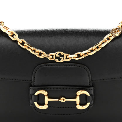 Gucci Azalea Calfskin Small Horsebit 1955 Chain Shoulder Bag Black 8 of 14