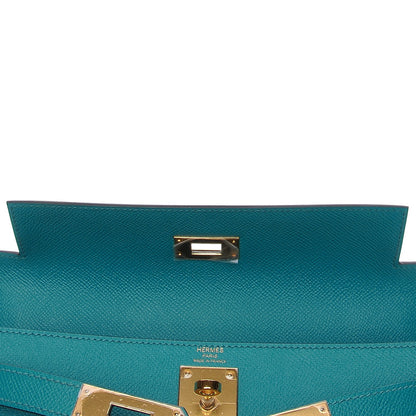 Hermes Epsom Kelly Sellier 28 Bleu Paon 15 of 28