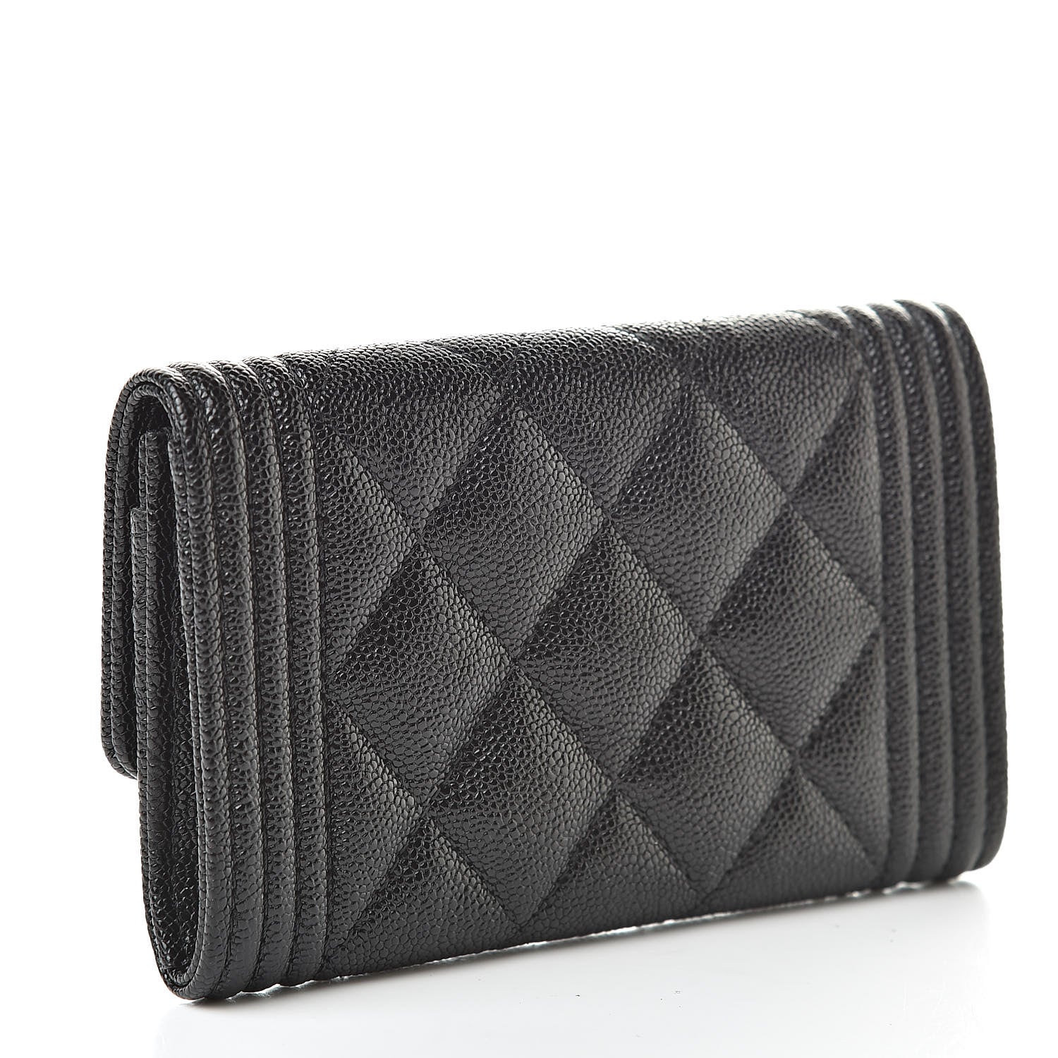 Chanel Caviar Quilted Boy Flap Card Holder Black 3 of 9