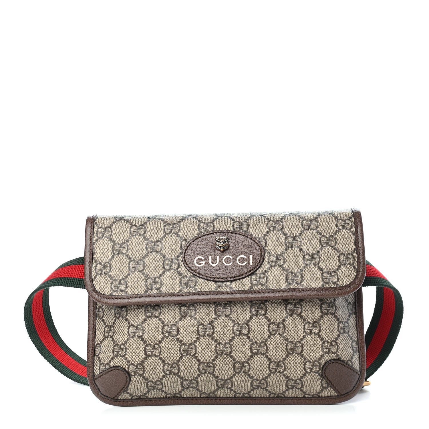 Gucci GG Supreme Monogram Neo Vintage Web Belt Bag Brown 1 of 9