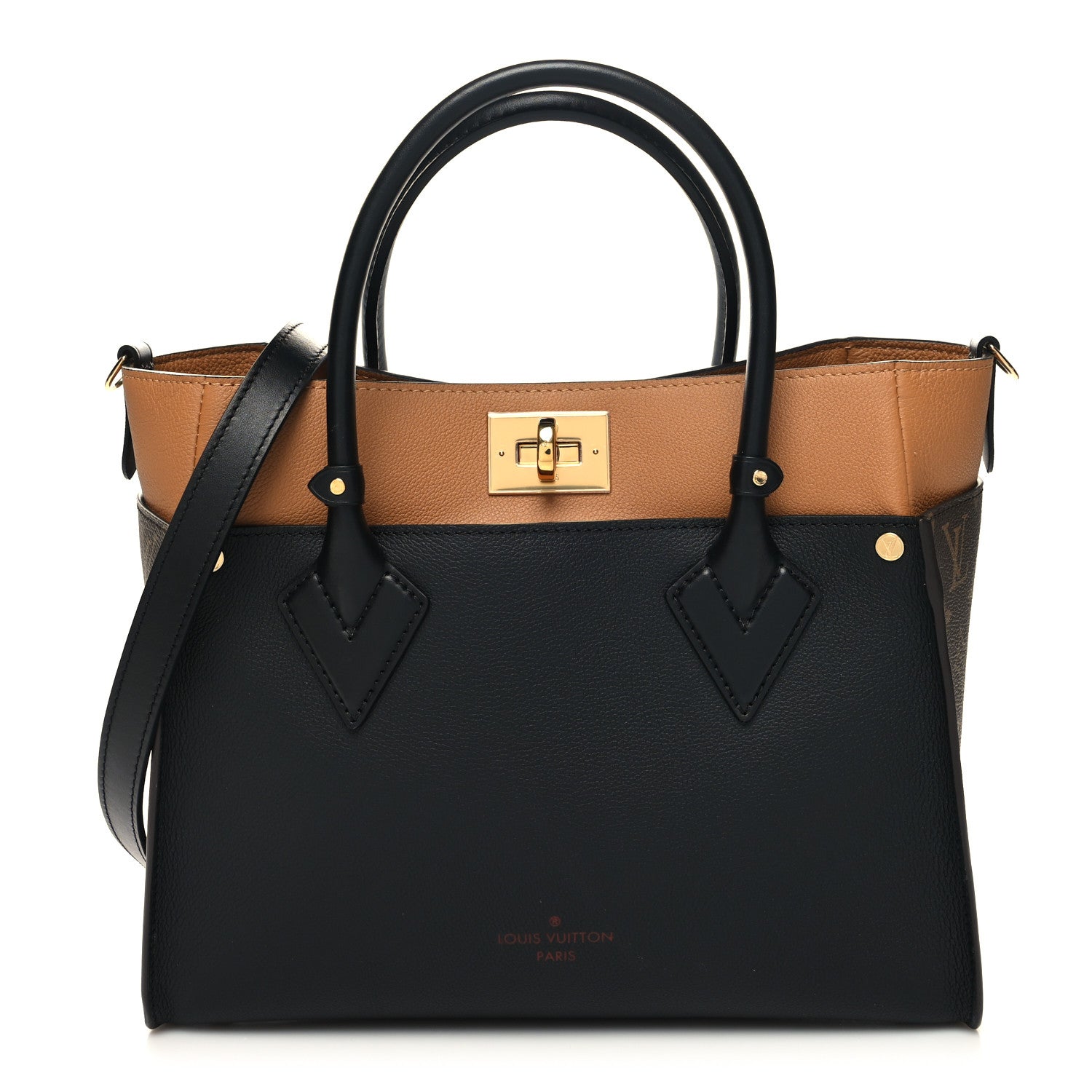 Louis Vuitton Calfskin Monogram On My Side Black 1 of 9