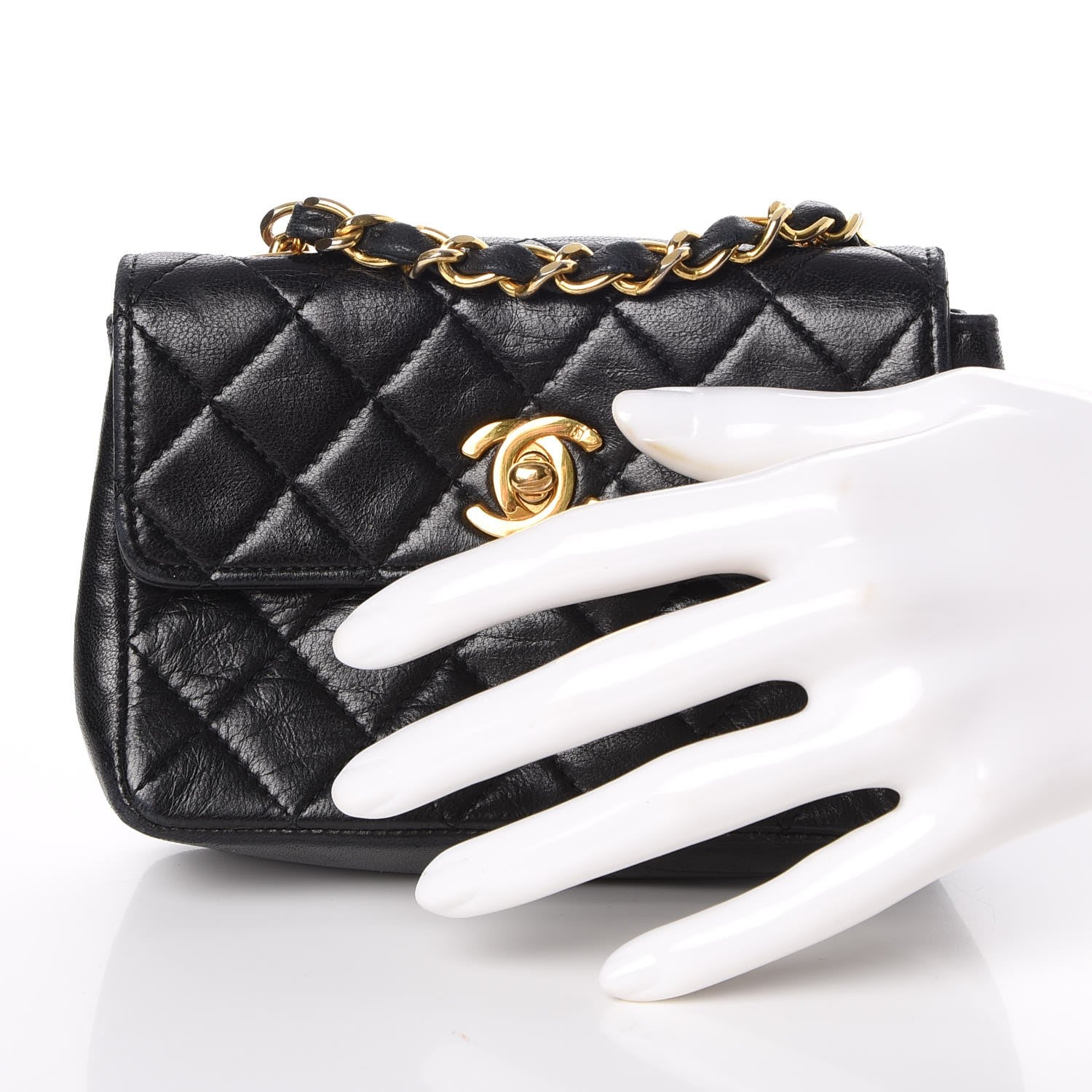Chanel Lambskin Quilted Extra Mini Flap Black 3 of 9