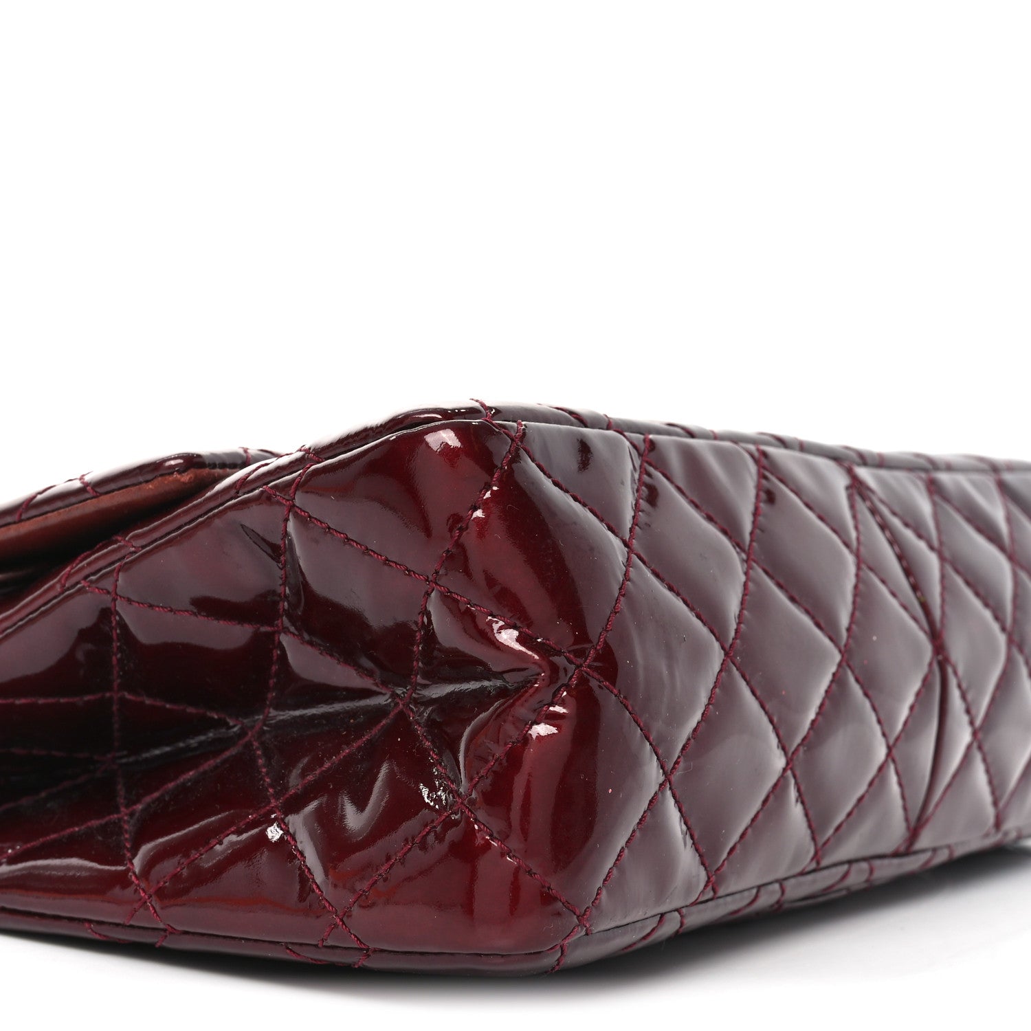 Chanel Patent Quilted 2.55 Reissue 226 Flap Burgundy 9 of 11