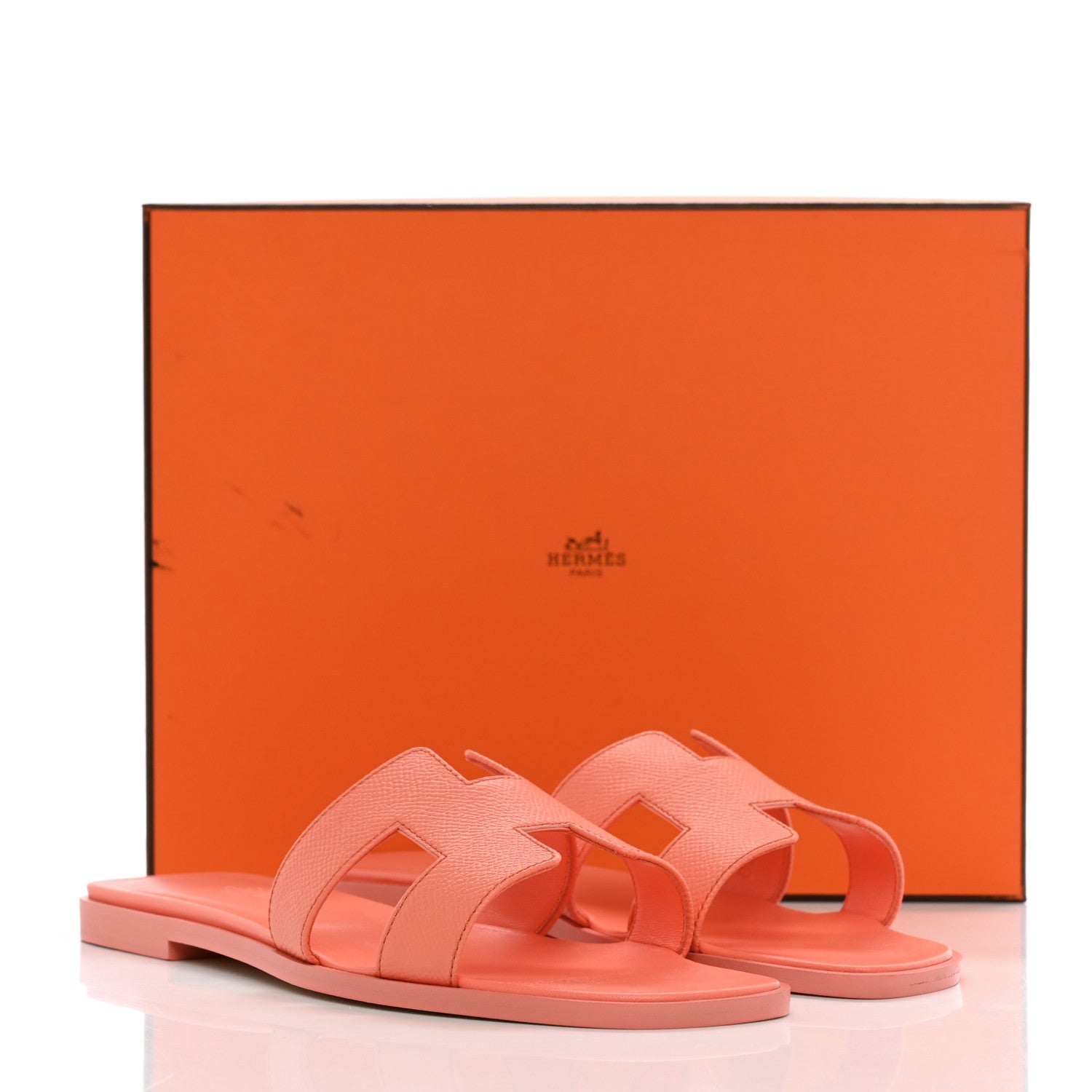 Hermes Epsom Oran Sandals 38.5 Orange Joey 13 of 13