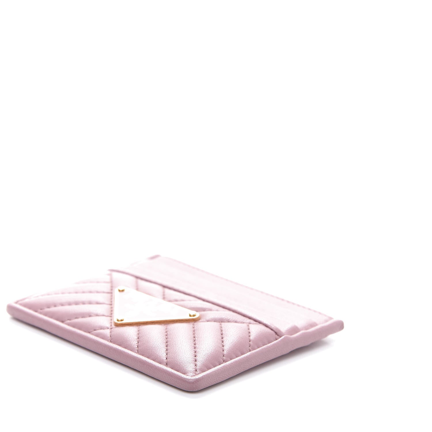 Prada Nappa Impunture Logo Card Holder Petalo 7 of 10