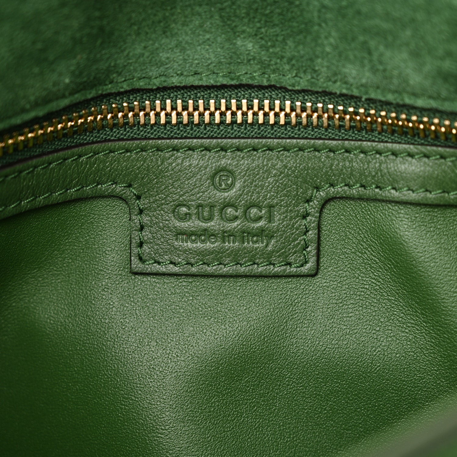 Gucci Suede Talco Roxy Calfskin Blondie Chain Shoulder Flap Bag Cash Green 6 of 10