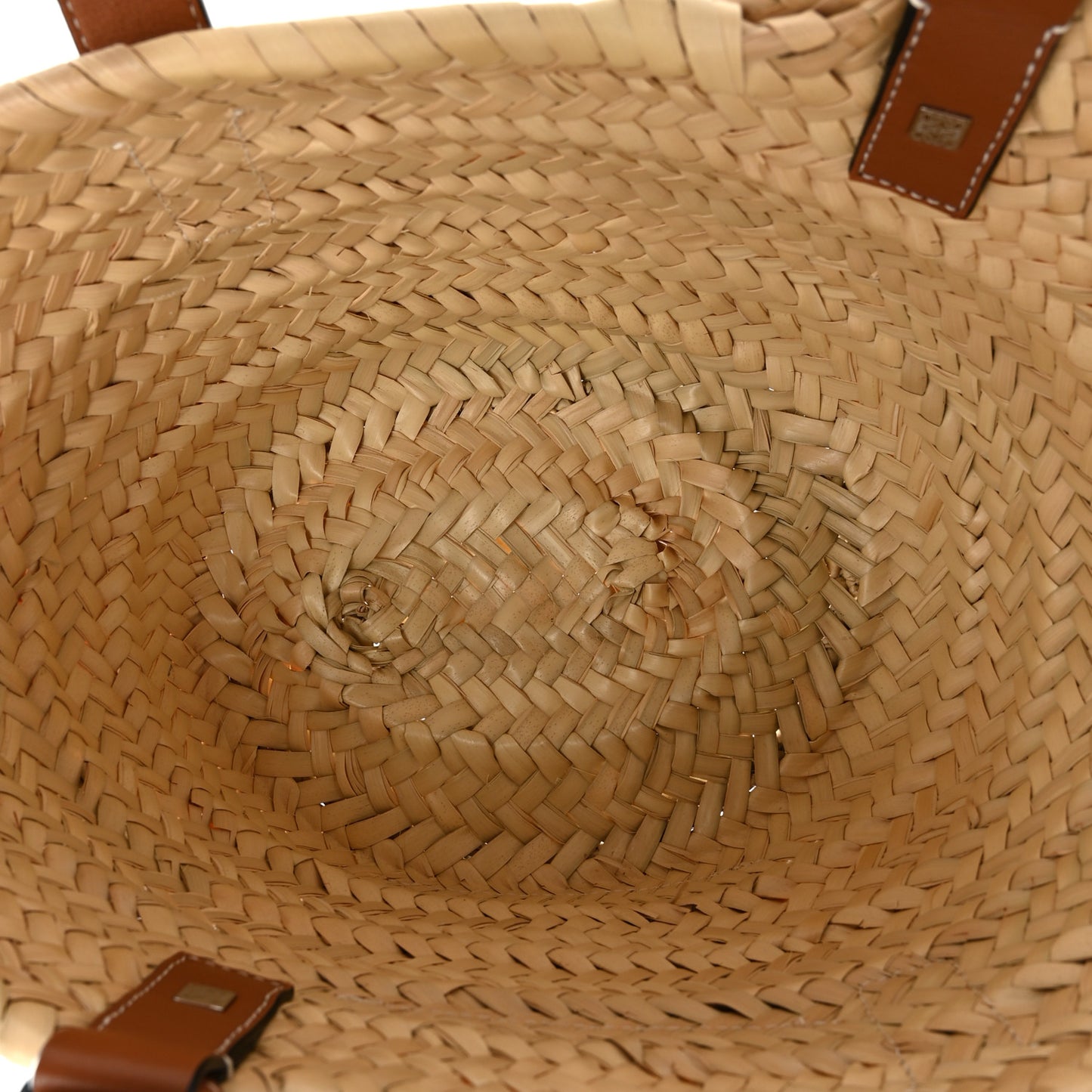 Raffia Small Basket Tote Bag Natural Tan