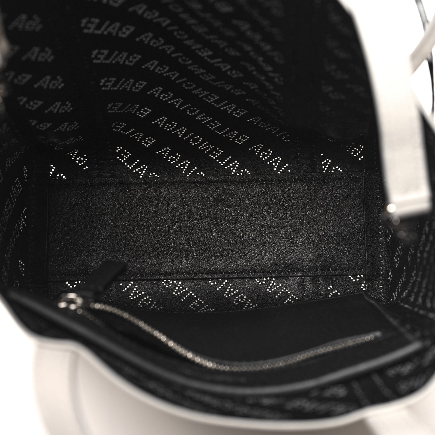 Smooth Calfskin Logo Perforated XXS Everyday Tote Chalky White