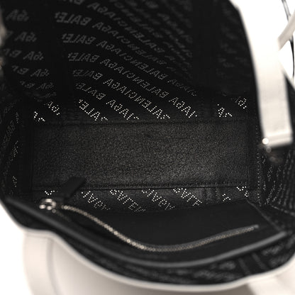 Balenciaga Smooth Calfskin Logo Perforated XXS Everyday Tote Chalky White 5 of 10
