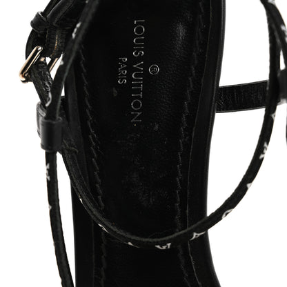 Louis Vuitton Satin Calfskin Citizen Sandals 37 Black 11 of 13