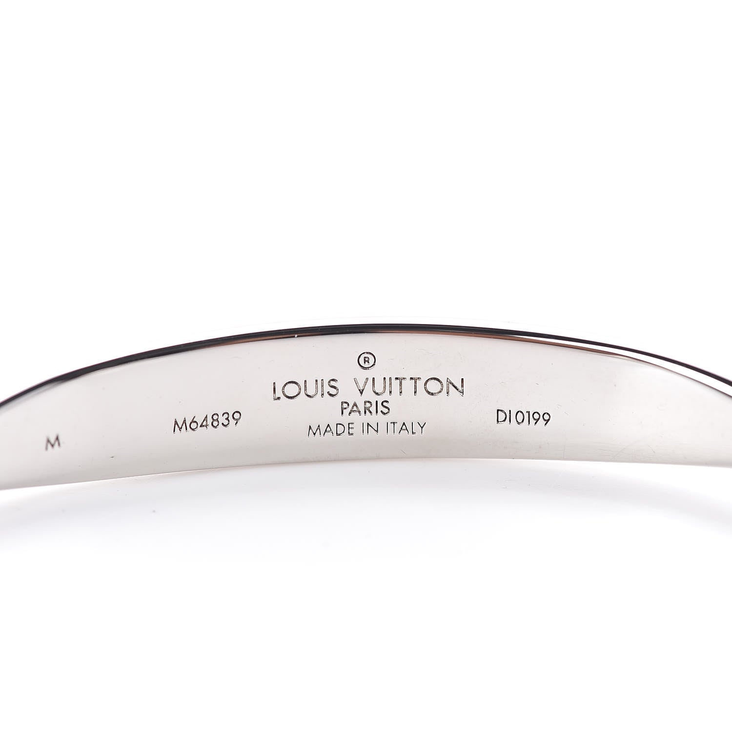 Louis Vuitton Brass Monogram Jonc Cuff M Silver 3 of 4