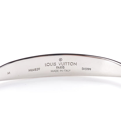 Louis Vuitton Brass Monogram Jonc Cuff M Silver 3 of 4