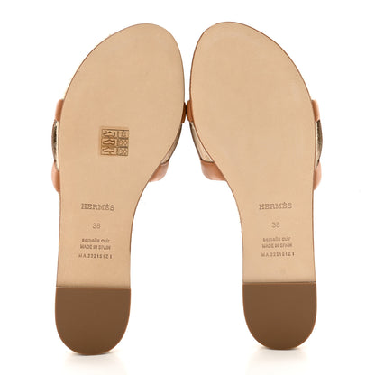 Hermes Nappa Famosa Espadrille Sandals 38 Naturel 5 of 7