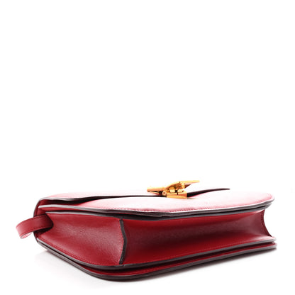 Celine Box Calfskin Medium Classic Box Flap Bag Red 4 of 13