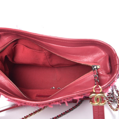 Chanel Tweed Calfskin Medium Gabrielle Hobo Pink 5 of 7