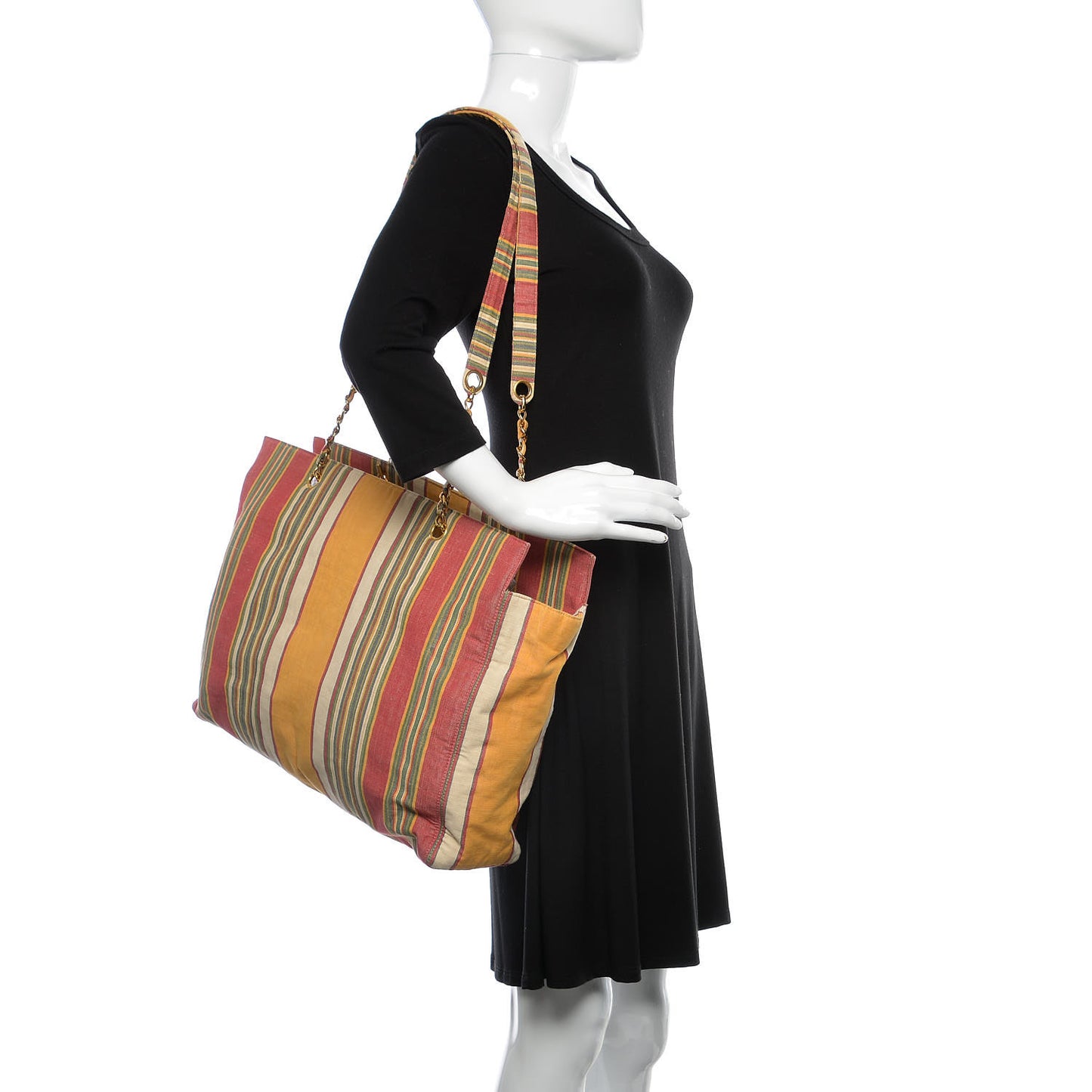 Canvas Stripe CC Tote Multicolor