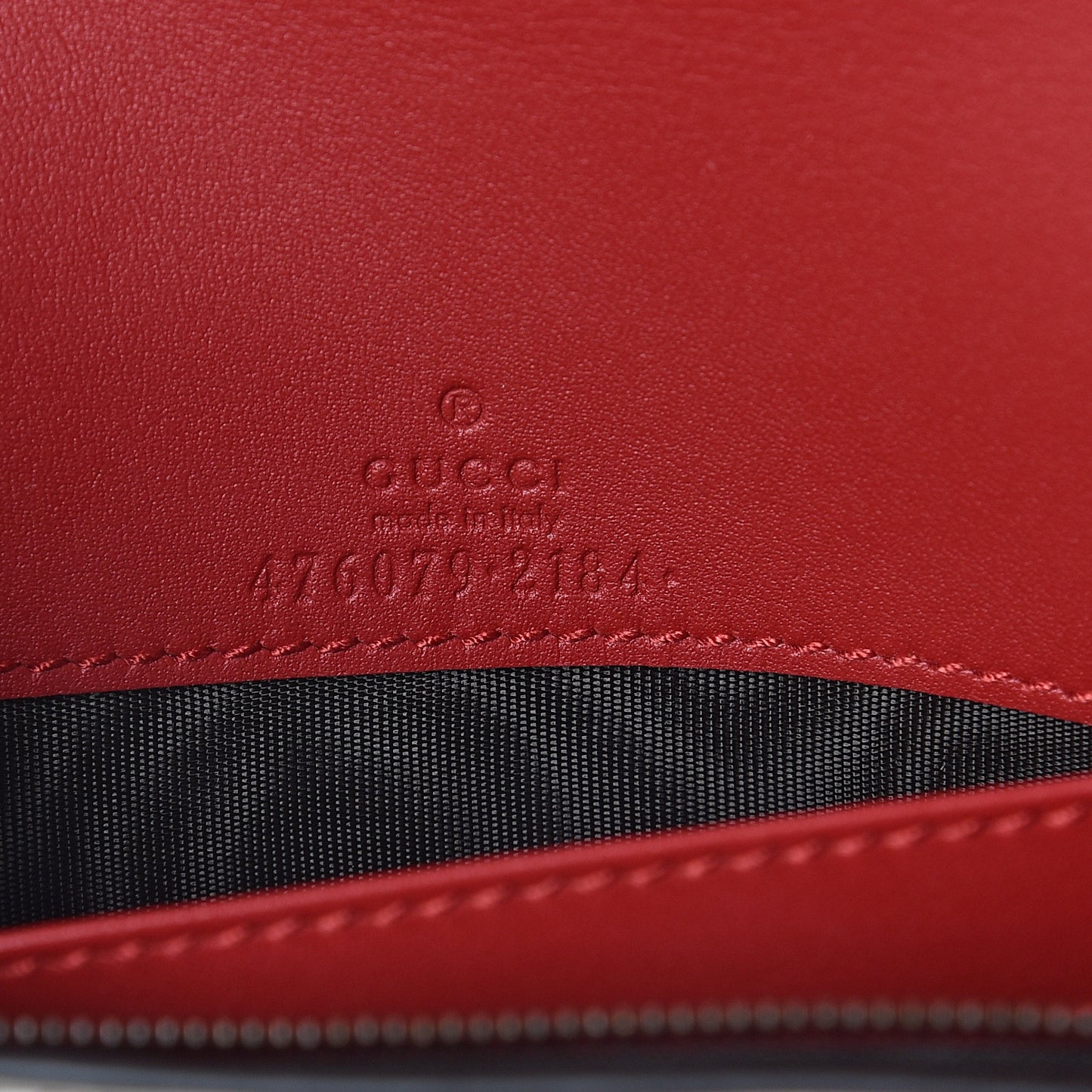 Calfskin Queen Margaret Chain Wallet Blue Agata Hibiscus Red Mystic White