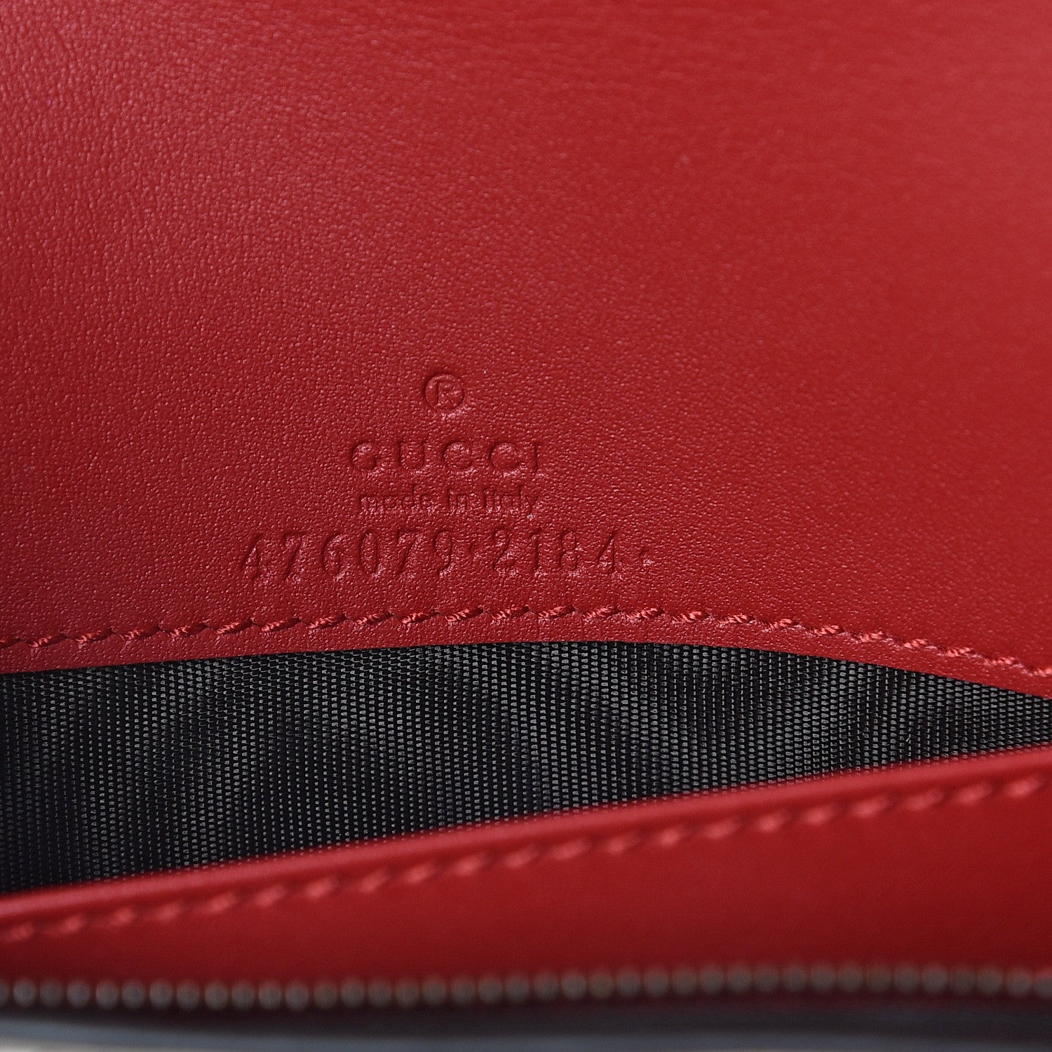 Gucci Calfskin Queen Margaret Chain Wallet Blue Agata Hibiscus Red Mystic White 5 of 8