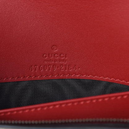 Gucci Calfskin Queen Margaret Chain Wallet Blue Agata Hibiscus Red Mystic White 5 of 8