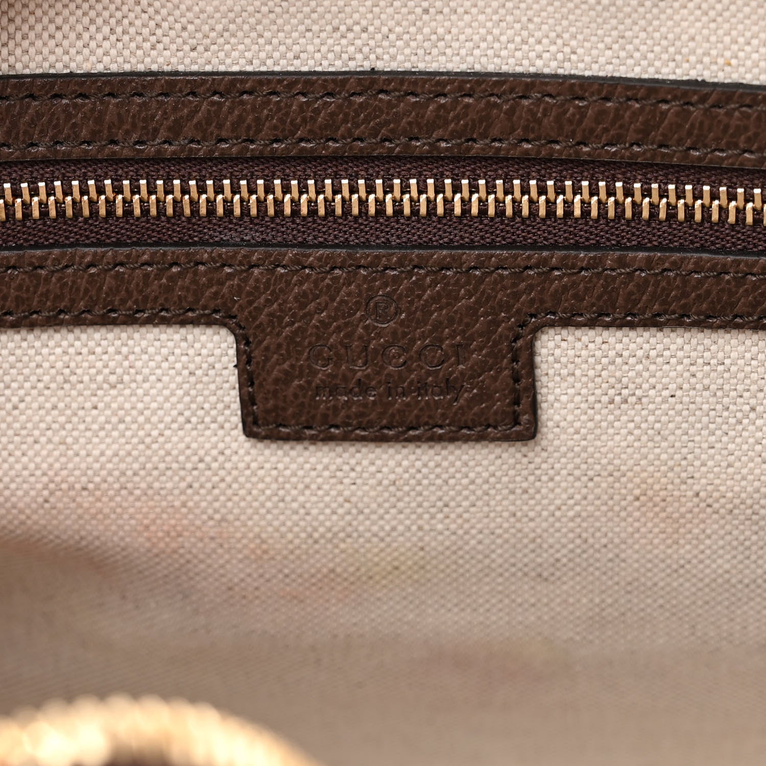 Gucci GG Supreme Monogram Textured Dollar Calfskin Web Medium Ophidia Top Handle Bowler Bag Beige Ebony New Acero 7 of 15