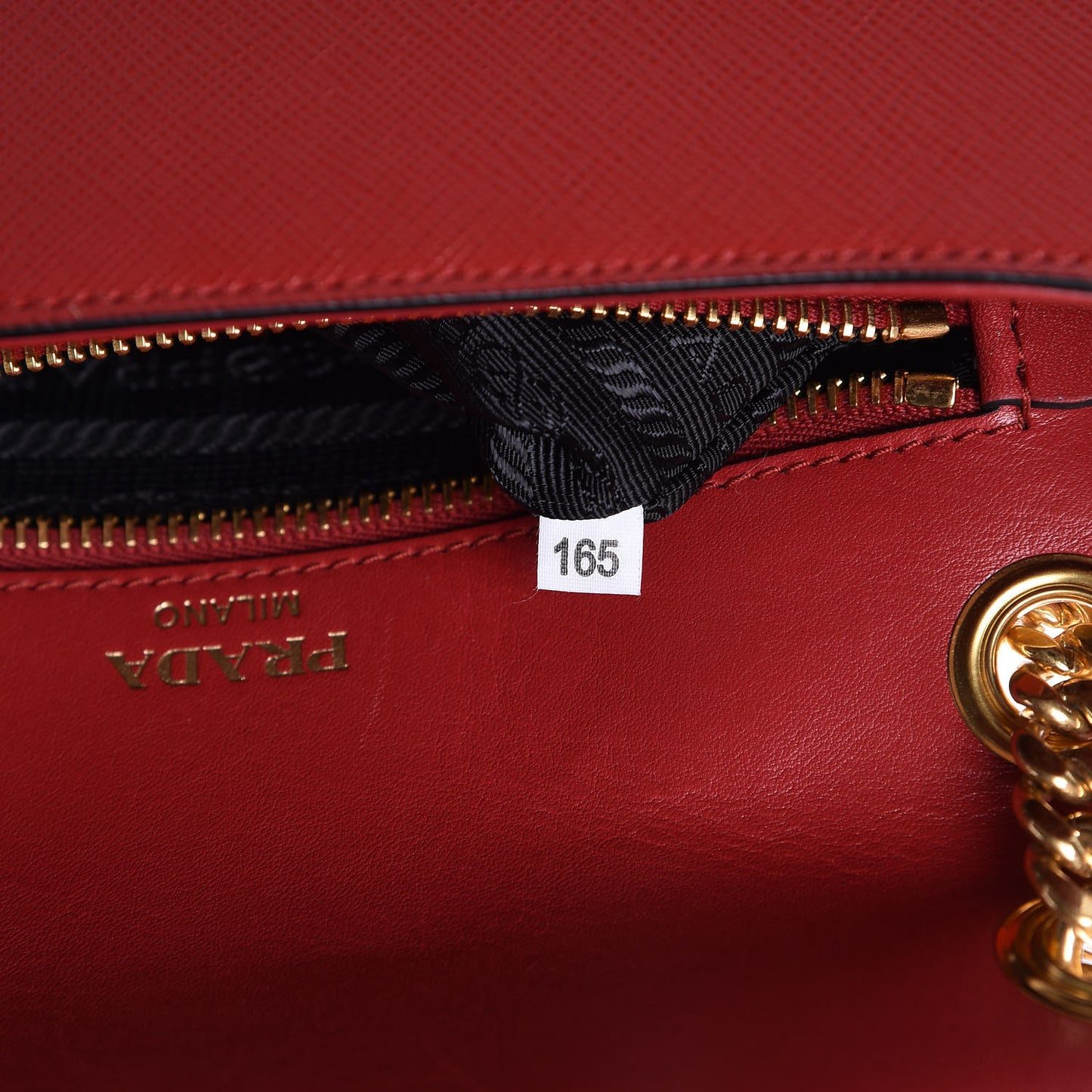 Saffiano Flap Shoulder Bag Fuoco