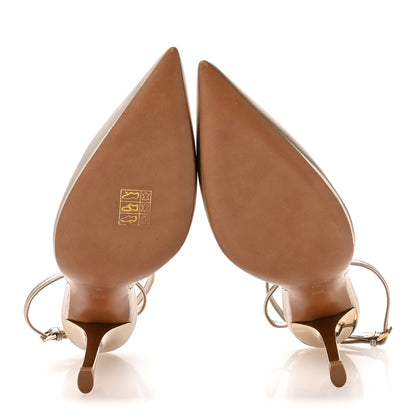 Givenchy Laminated Sheepskin Show Slingback Pumps 36 Dusty Gold 6 of 8