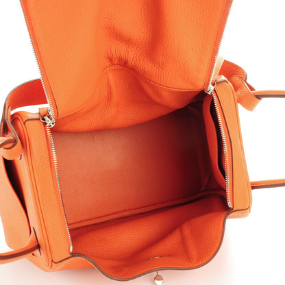Hermes Taurillon Clemence Lindy 34 Orange 5 of 8