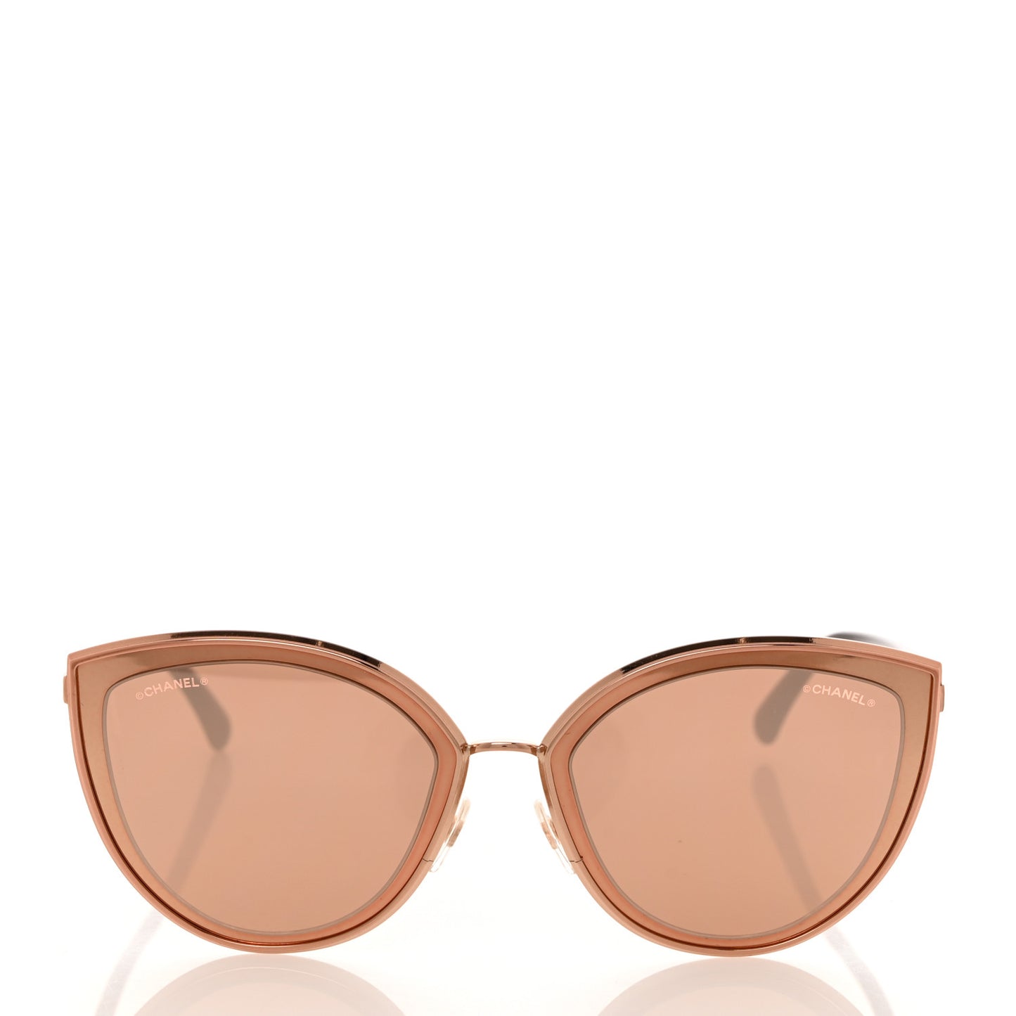 Metal Cat Eye Sunglasses 4222 Pink Gold