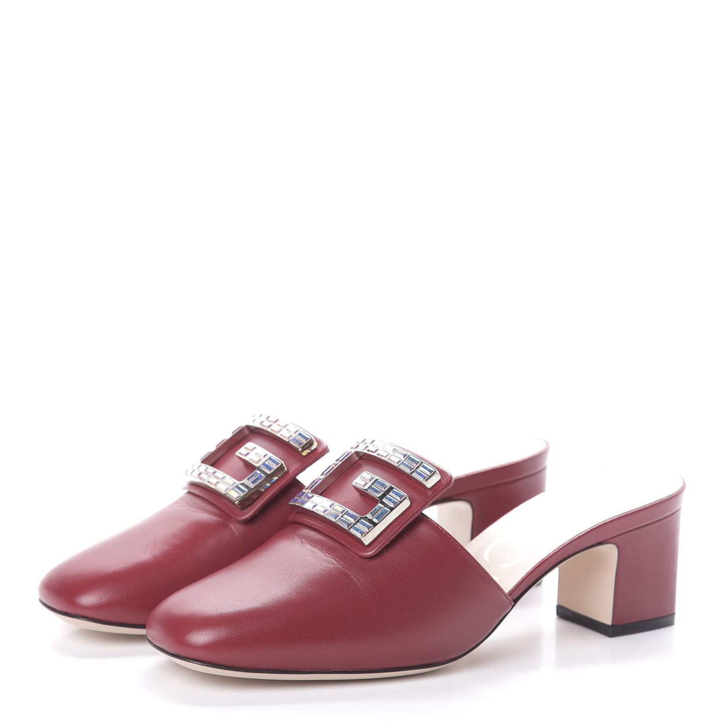 Malaga Kid Crystal Square G Madelyn Mules 37.5 Romantic Cerise