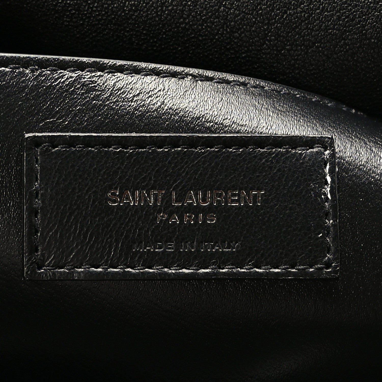 Saint Laurent Sheepskin Matelasse Chevron Monogram Large College Satchel Black 7 of 10