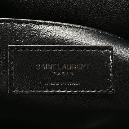Saint Laurent Sheepskin Matelasse Chevron Monogram Large College Satchel Black 7 of 10