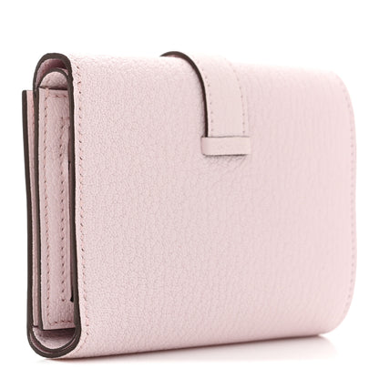 Hermes Chevre Mysore Tri-Fold Compact Bearn Wallet Rose Darling 3 of 7