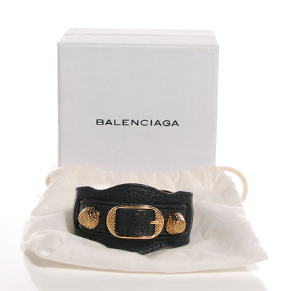 Balenciaga Agneau Arena Giant Gold Bracelet Small Anthracite 4 of 7