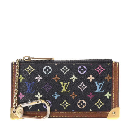 Louis Vuitton Monogram Multicolor Key Pouch Black 1 of 5