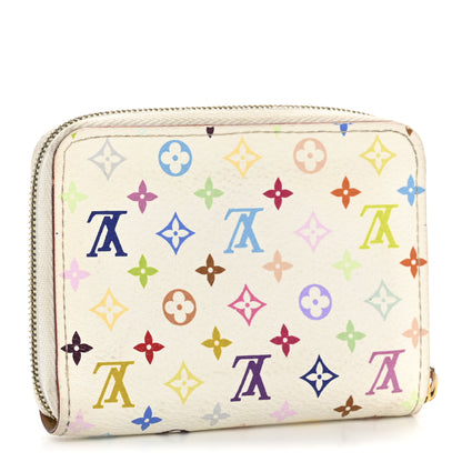 Louis Vuitton Monogram Multicolor Zippy Coin Purse Wallet White 6 of 22